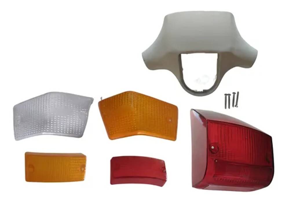 Lentes de freio, pisca e cobre guidão para Vespa PX